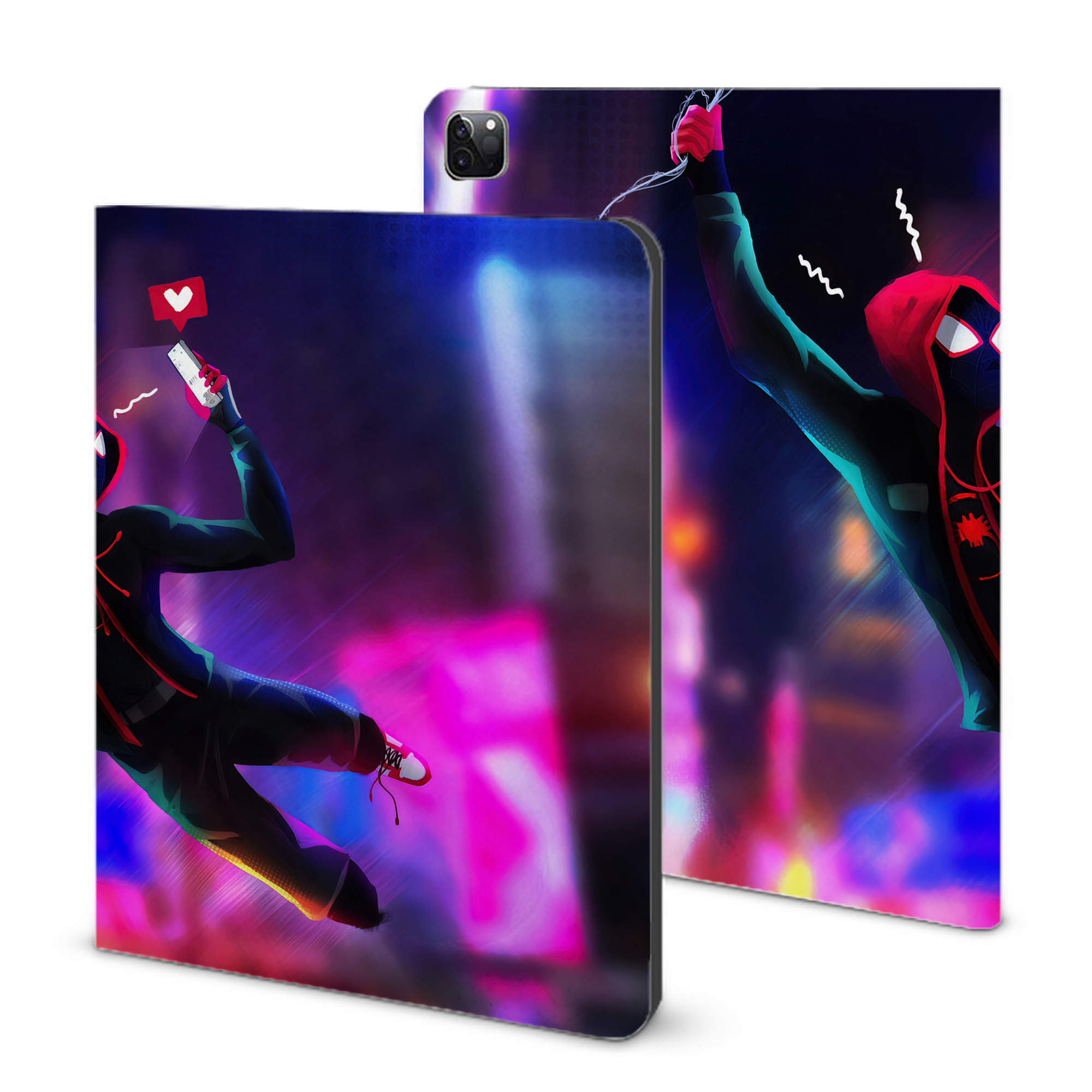 （画像用） Spider Man スパイダーマン IPad ケース ブック型 PUレザー TPU 耐衝撃 軽量 薄型 ペン収納なし 全面保護 IPad 各モデル対応